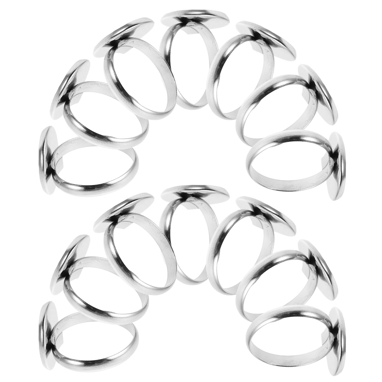 Crafting Resin - 20Pcs Adjustable Ring Blanks Stainless Steel