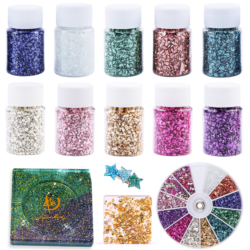 Mixing Cup Silicone - Epoxy Resin Colorful Metallic Sandstone Nail
