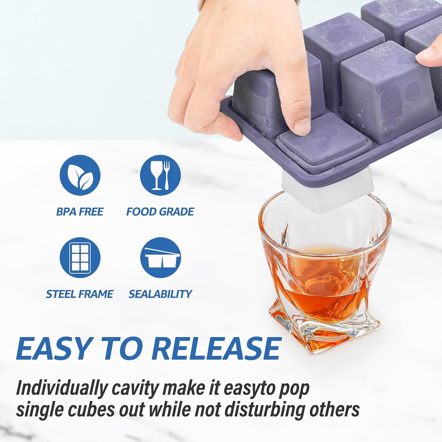 Silicone Ice Cube Tray: 2pack  - огляд і ціна Silicone Mold Tray