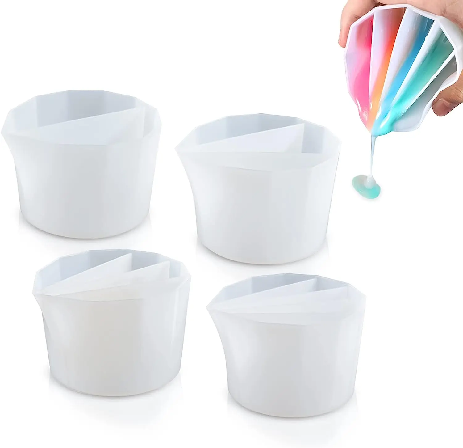 Split Cup For Paint Pouring,Re - огляд і ціна Mixing Cup Silicone