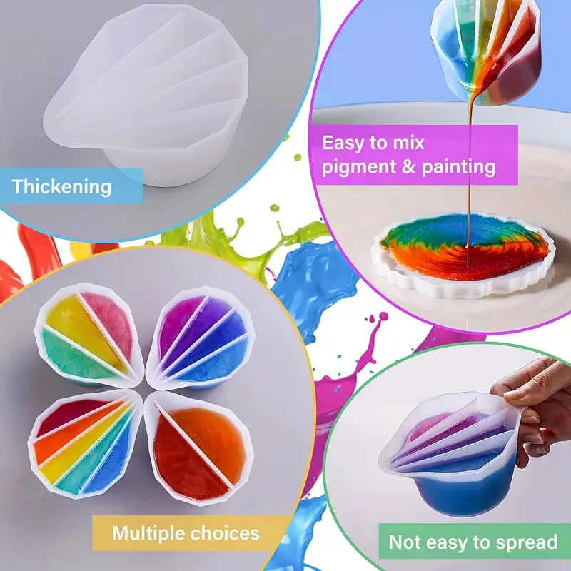 Split Cup For Paint Pouring,Re - огляд і ціна Mixing Cup Silicone