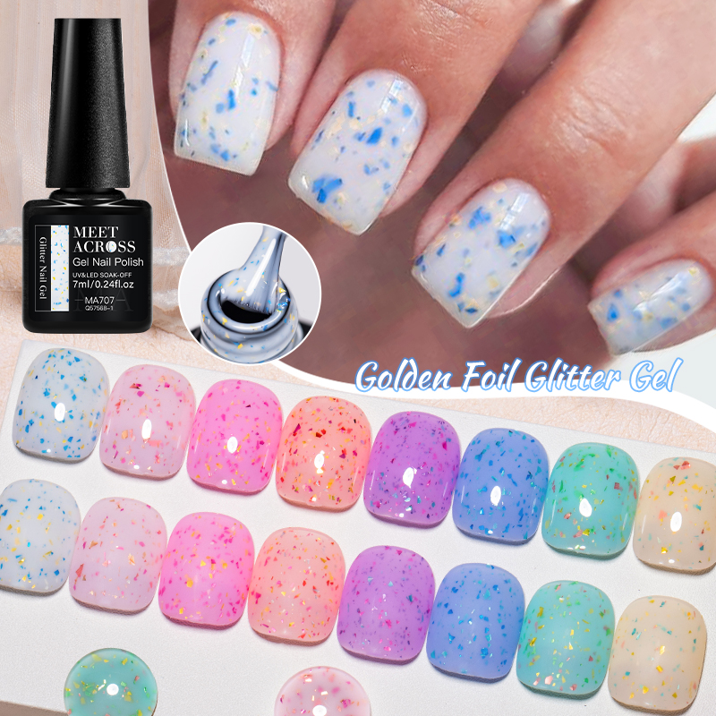 7ML MEET ACROSS Golden foil gl - огляд і ціна Gold Foil Flakes