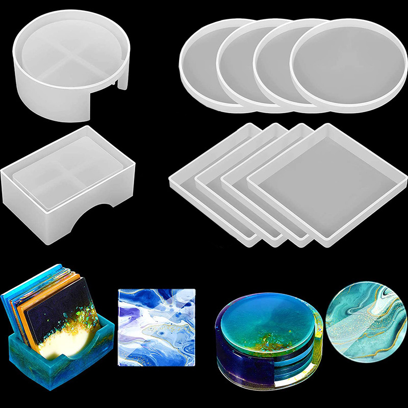 5Pcs/Set DlY Epoxy Resin Cup C - огляд і ціна Silicone Mold Tray