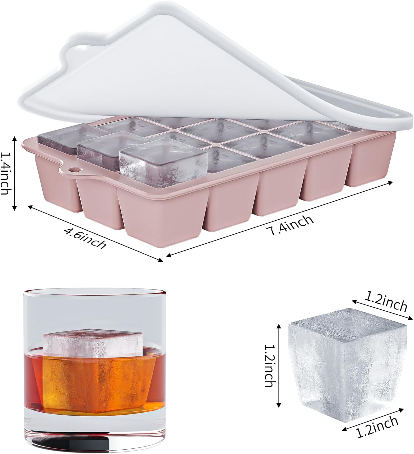 Silicone Ice Cube Tray 3 Pack  - огляд і ціна Silicone Mold Tray