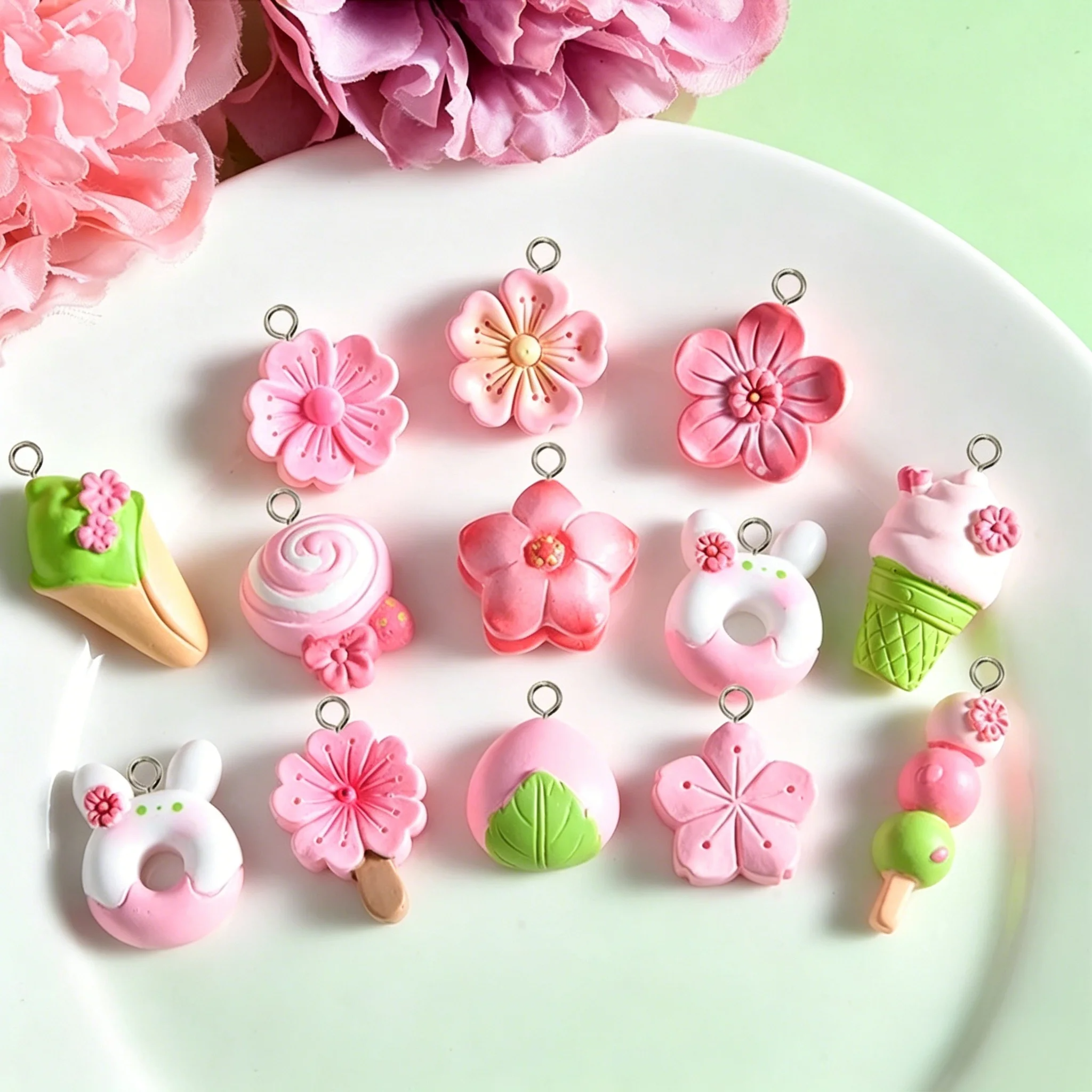 10Pcs Mixed Sweet Resin Pendan - огляд і ціна Resin Craft Supplies