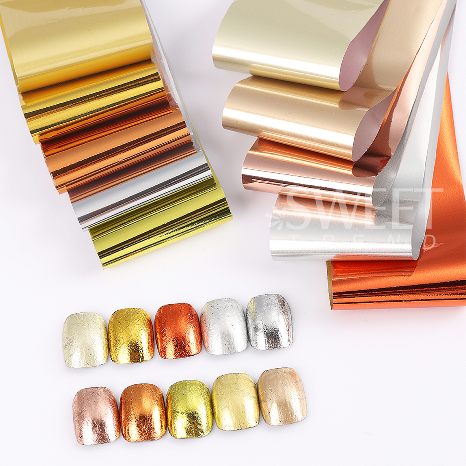 10pcs Metallic Nail Transfer F - огляд і ціна Gold Foil Flakes