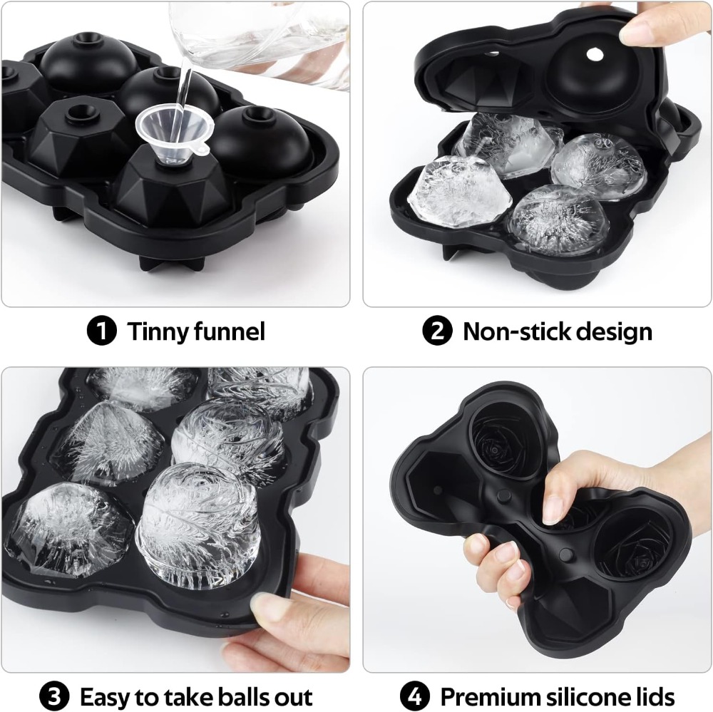 2 Inch Rose & Diamond Ice Cube - огляд і ціна Silicone Mold Tray