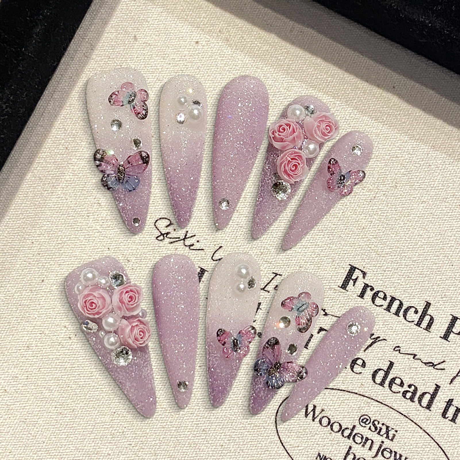 10pcs Long Stiletto Handmade F - огляд і ціна Resin Craft Material
