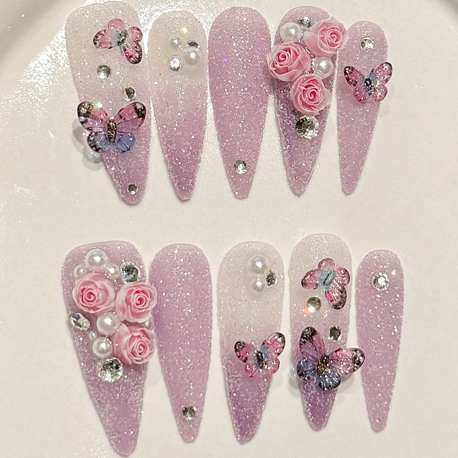 10pcs Long Stiletto Handmade F - огляд і ціна Resin Craft Material