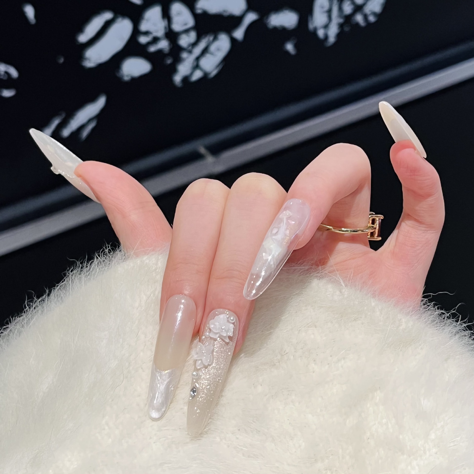 Press On Nails 10PCS Purple Fa - огляд і ціна Resin Craft Material