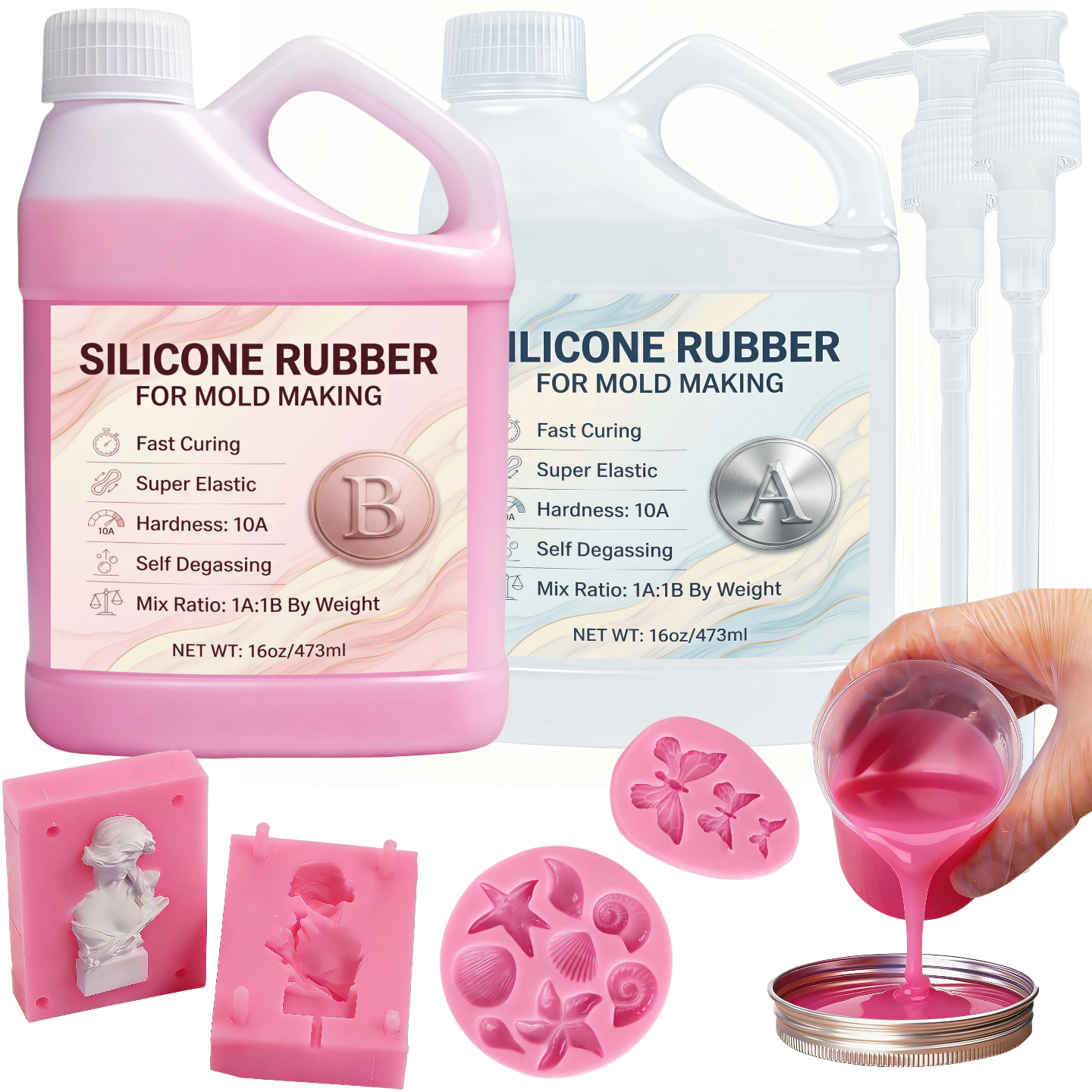 Pink Liquid Silicon Rubber, Re - огляд і ціна Resin Craft Supplies
