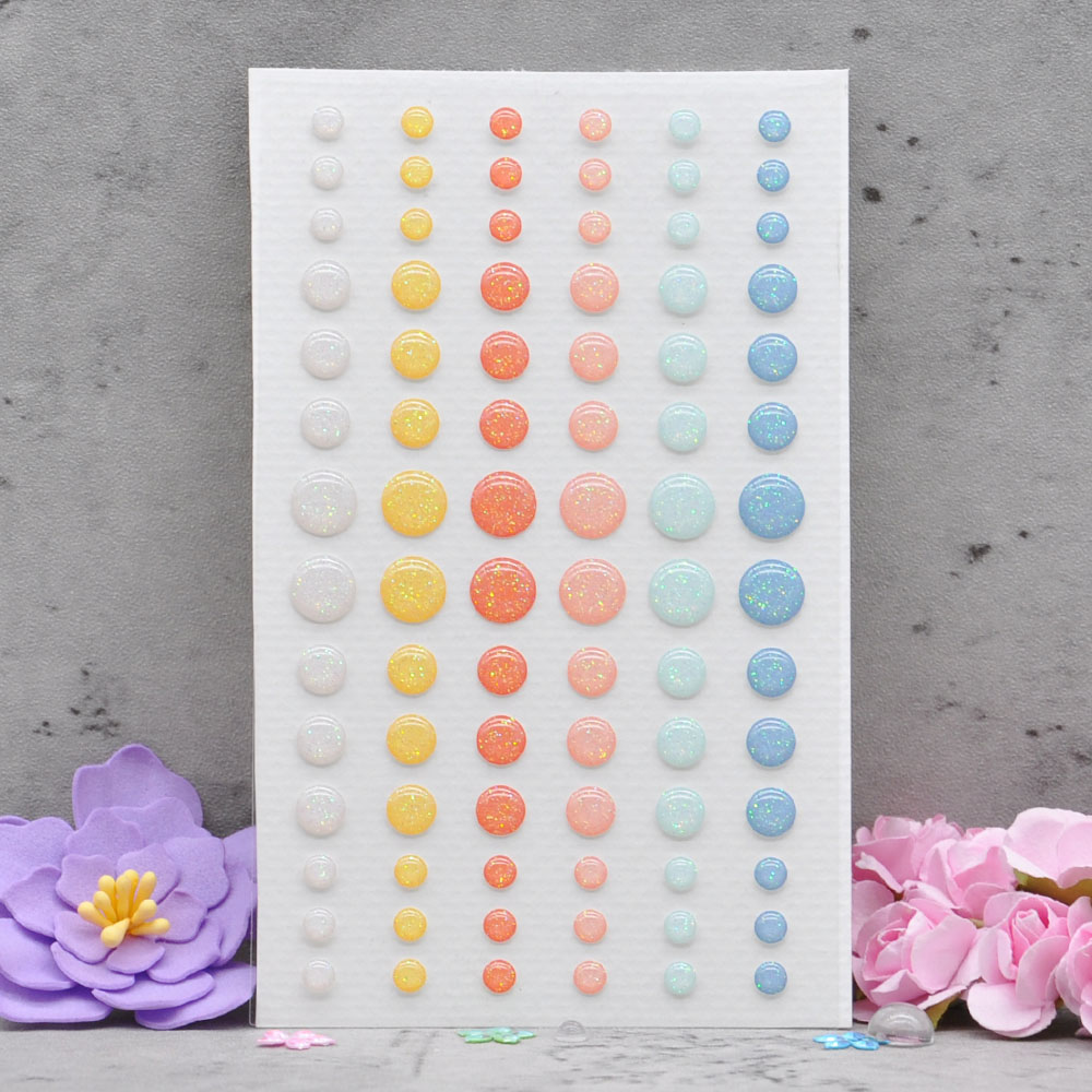 Enamel Dots Sticker 6PCS/SET S - огляд і ціна Resin Glitter Pack