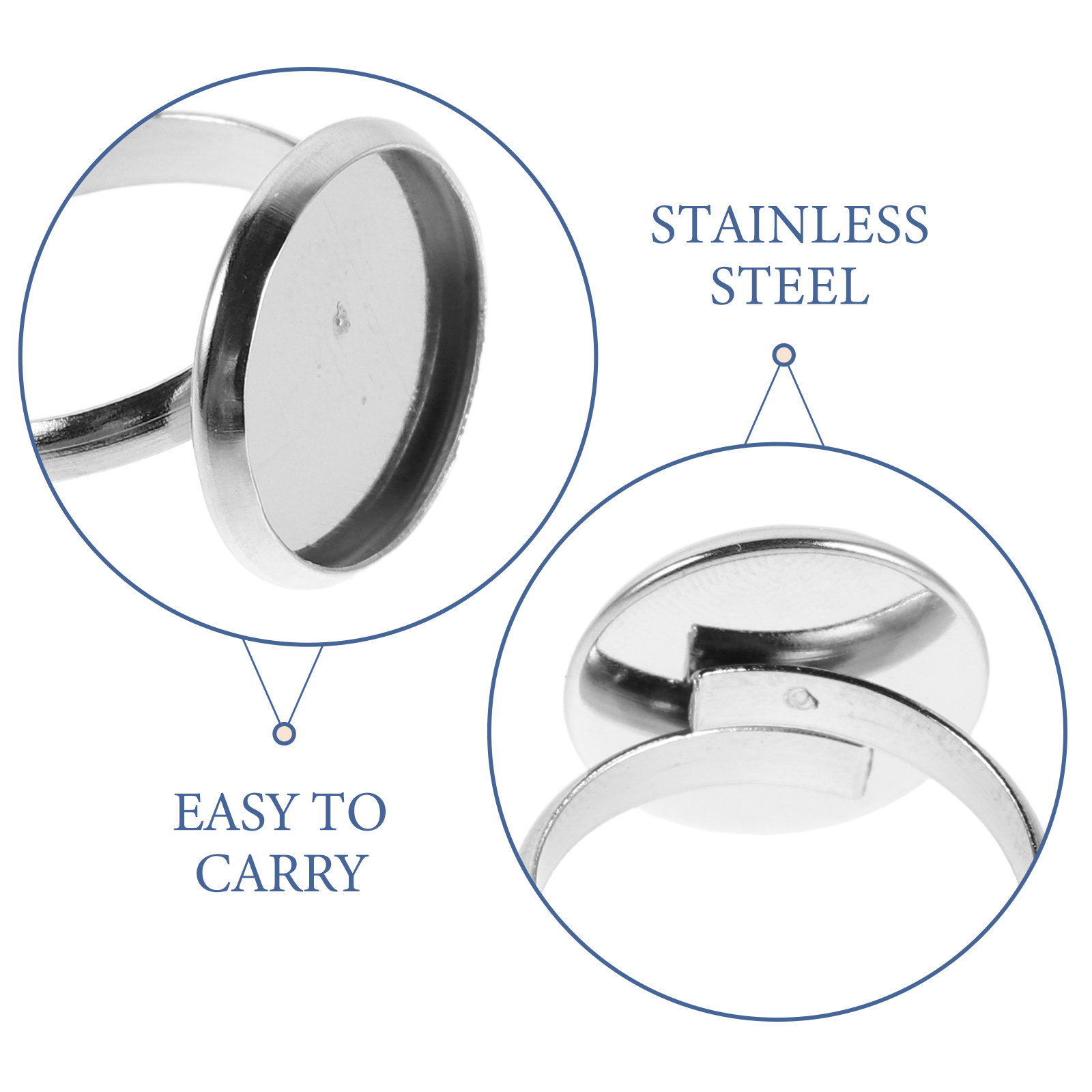 20Pcs Adjustable Ring Blanks S - огляд і ціна Crafting Resin