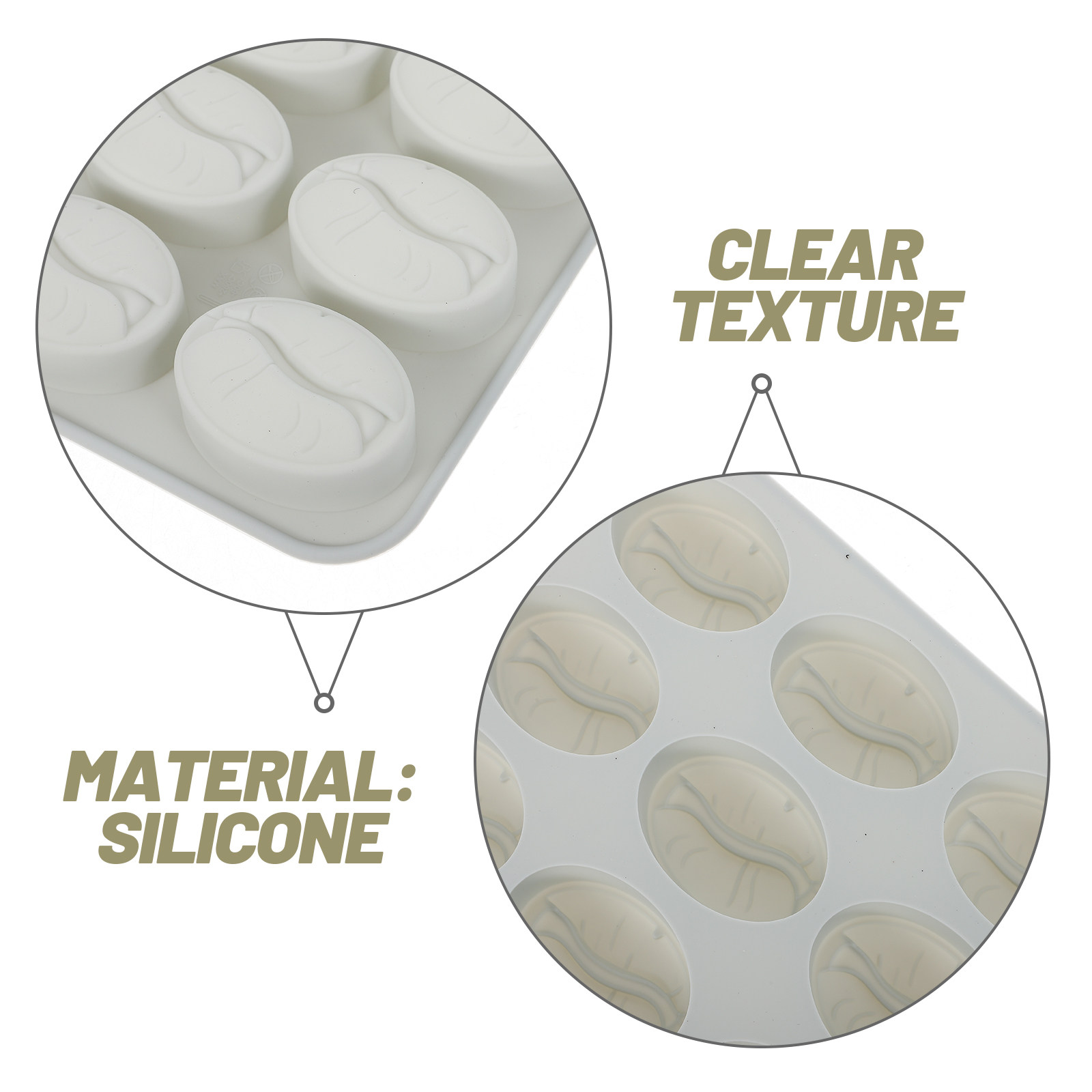 Coffee Bean Shaped Silicone Mo - огляд і ціна Silicone Mold Tray