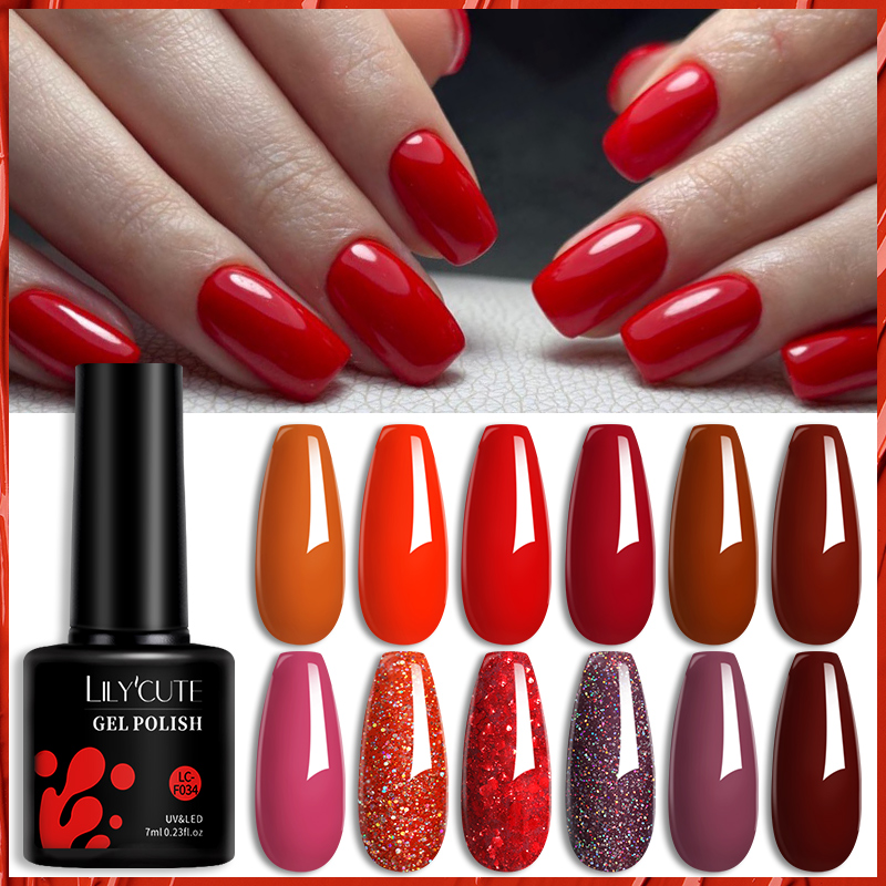 LILYCUTE 3Pcs/Set 7ML Red Seri - огляд і ціна Resin Glitter Pack