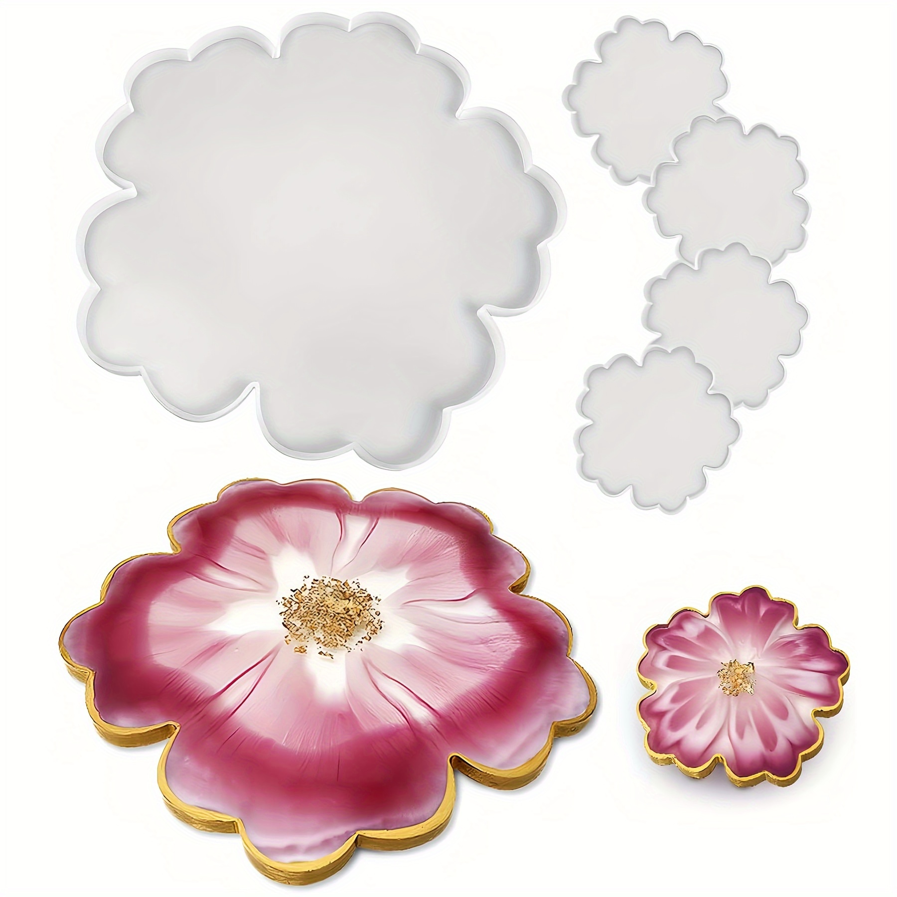 1-piece 13-inch large flower t - огляд і ціна Silicone Mold Tray
