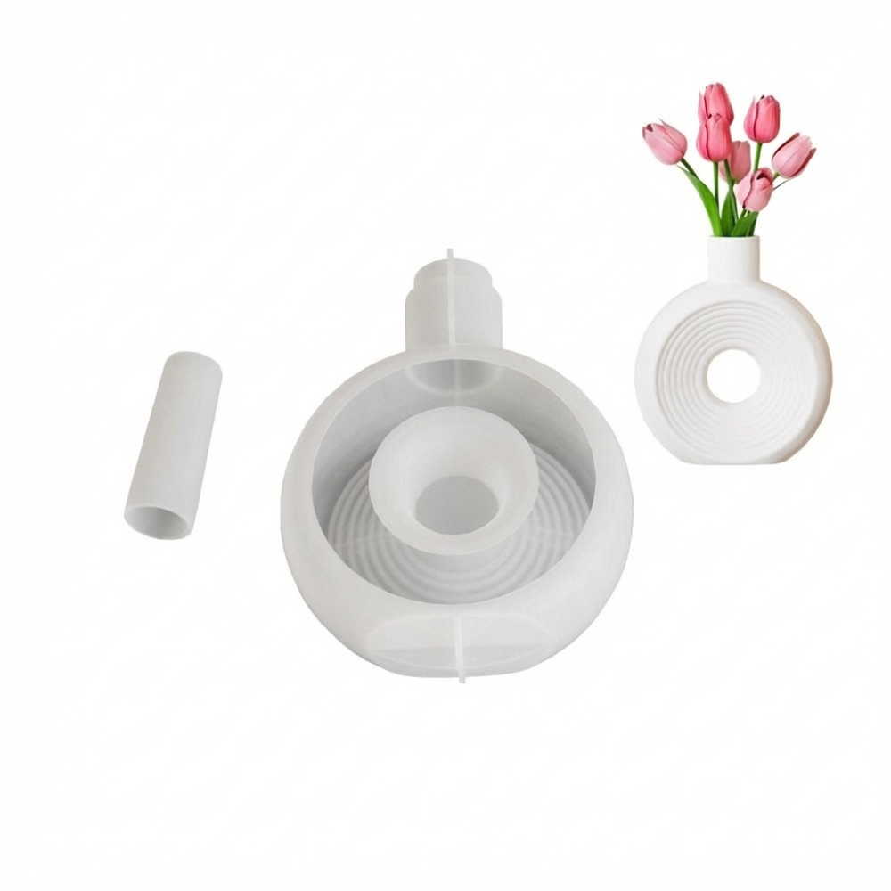 Oval Stripe Silicone Vase Mold - огляд і ціна Resin Craft Workshop