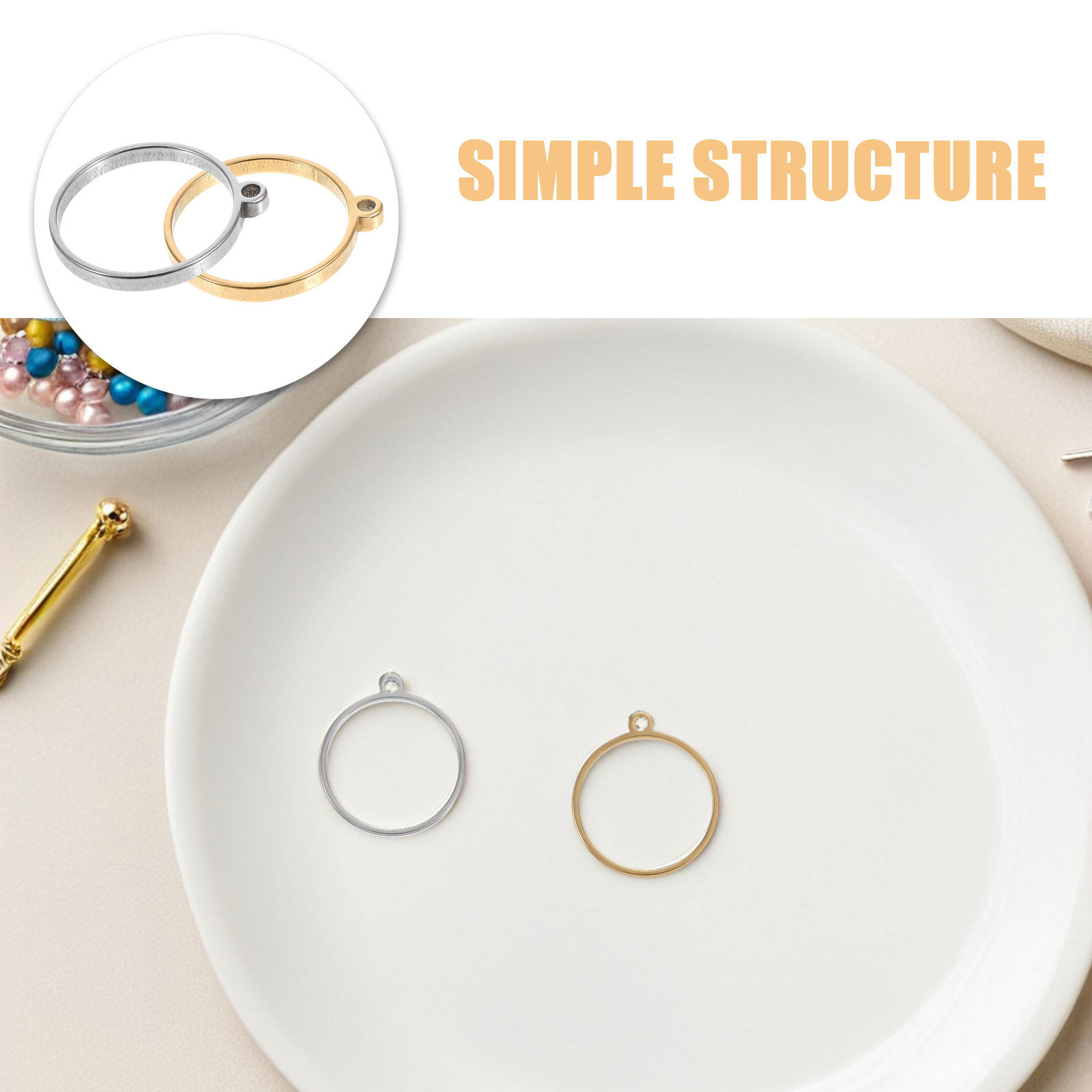 20Pcs Stainless Steel Open Bez - огляд і ціна Crafting Resin