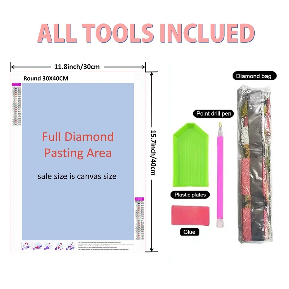 Frameless,5D DIY Diamond Paint - огляд і ціна Resin Craft Kit