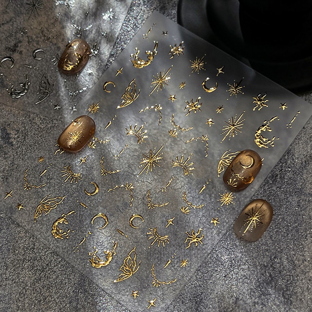 3D Bronzing Gold Silver Moon S - огляд і ціна Gold Foil Flakes