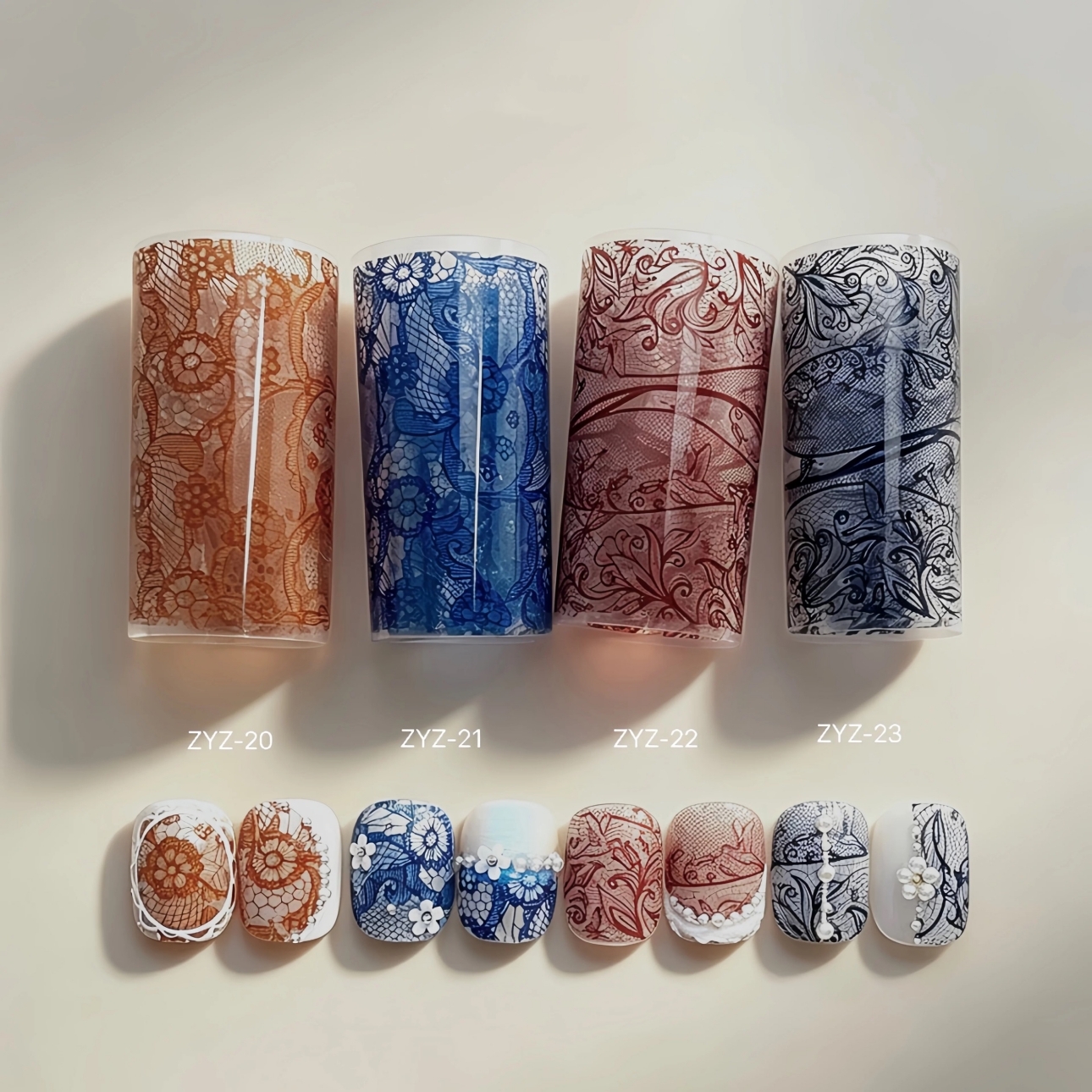 10 Rolls Red Lace Nail Foils f - огляд і ціна Gold Foil Flakes